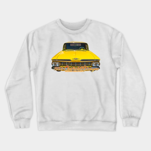 1959 Chevrolet Biscayne Sedan Delivery Crewneck Sweatshirt by Gestalt Imagery